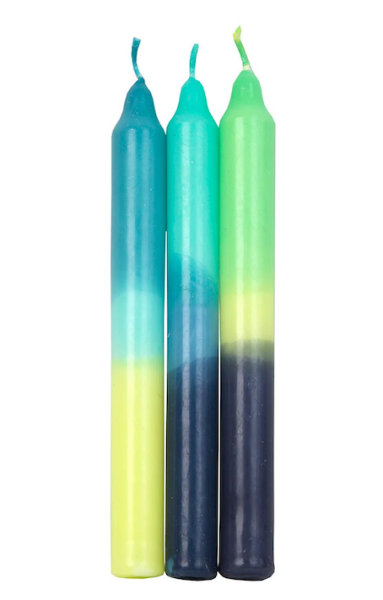 Dinnerkerzen Marmoriert Blau von Talking Tables